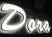 Logo personnalisé en 3D éclairé par LED avec acrylique imperméable DC 12V, couleur et forme personnalisées pour la publicité paysagère