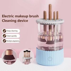 Nettoyeur de pinceaux cosmétiques automatique portable, machine à nettoyer les pinceaux de maquillage avec sécheur-support pour pinceaux de maquillage - Product Image 3