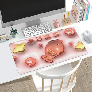 Alfombrilla de goma personalizada para escritorio de ordenador portátil, alfombrilla de ratón plana supergrande de 3D para expansión estereoscópica, para juegos, animal bonito - Product Image 3