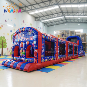 WINSUN Pista de Obstáculos Inflable Comercial para Niños, Certificación CE, PVC Impermeable, para Juegos al Aire Libre y Carnavales - Product Image 1