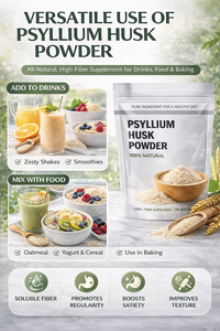 Bubuk Kulit <span class=keywords><strong>Psyllium</strong></span> Utuh Vorx Biotech untuk Kesehatan Pencernaan, Suplemen Serat Diet, OEM Label Pribadi - Product Image 4