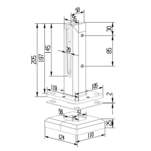 Aleader ASD-3 – Pince et support modernes en acier inoxydable pour balustrades de piscine et d'escalier - Product Image 4