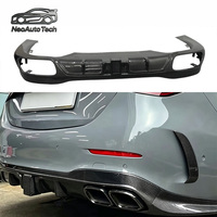 Nouveau diffuseur arrière et lèvre de pare-chocs en fibre de carbone véritable style B pour Mercedes Classe C W206 NeoAuto Tech avec fixation par vis pour 2021-2026