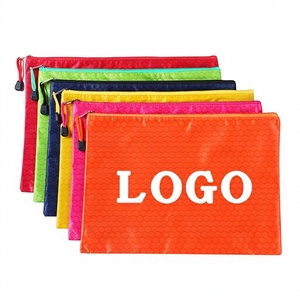 Borsa Portadocumenti in PVC Resistente, Impermeabile, con Motivo Calcistico, Cerniera, Formato A4, Logo Stampato, Tasche Trasparenti con Cerniera - Product Image 1