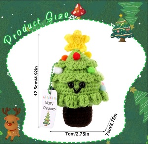 Muñeca de Ganchillo Hecha a Mano, Serie Halloween y Navidad, Figura Decorativa para Aliviar el Estrés - Product Image 2