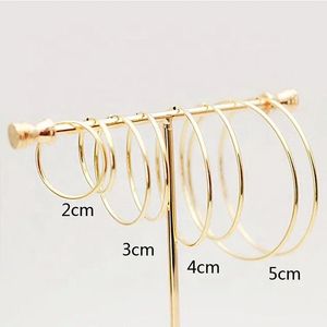Xinfly Luxury Jewelry Brand Bridal Engagement Wedding Design Fine <b>Solid</b> Pure Real 18K Gold Big <b>Hoop</b> <b>Earrings</b> - Product Image 1