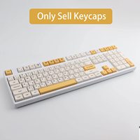 Keycaps PBT en sublimation thermique XDA Honey Milk, jeu de 137 touches, disposition américaine pour Cherry MX, couvre les touches complètes, clavier 60% 65% 75%