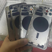 Boîtier couvercle de batterie pour iPhone X XR 11 Pro Max 12 13 14 15PM 16Pro porte arrière en verre avec remplacement de trou de lentilles de caméra