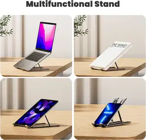Great Roc Metal Adjustable <strong>mac</strong> <strong>Book</strong> Notebook <strong>Stand</strong> 14 15.6 Inch Foldable Laptop Holder Portable Aluminum Laptop <strong>Stand</strong> - Product Image 4