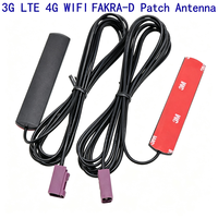 Antenne WiFi adhésive noire fiable 2,4 GHz avec gain 3dBi, connecteur coaxial FAKRA-D RG174 pour autoradio