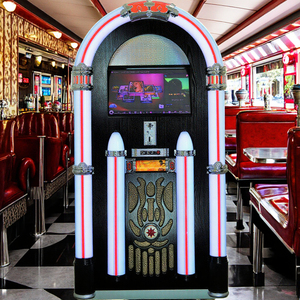 Retro bằng gỗ Máy hát tự động với đèn đầy màu sắc CD Music Combo <span class=keywords><strong>DJ</strong></span> bàn xoay người chơi lớn người tiêu dùng sản phẩm điện tử - Product Image 6