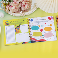 Individuelles Wellness-Tagebuch für Kinder, Spiralgebundener Zielplaner, Arbeitsbuch, Tägliches Geführtes Interaktives Notizbuch, Wachstumsmentalität für Kinder, Recycelt