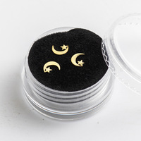 Perfect Star Moon Heart Tooth Gems Combinación Nueva llegada 6 piezas Golden Tooth Gem Diy Dientes Joyería Superventas Dientes Gemas