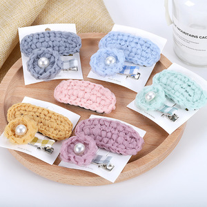 Hair style <span class=keywords><strong>s</strong></span> assorted elegant exquisite and beautiful design cute style for girls and women made up handmade free shipping knitted cli - Product Image 3