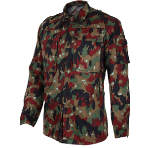 Original Swiss M83 Camo Field Jacket Camouflage Coat Parka <span class=keywords><strong>Chaqueta</strong></span> táctica al aire libre para hombre - Product Image 1
