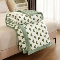 Couette en tissu minky à pois, douce et moelleuse, imprimée, lavable en machine, couette chaude pour l'hiver, pour la maison et la chambre à coucher