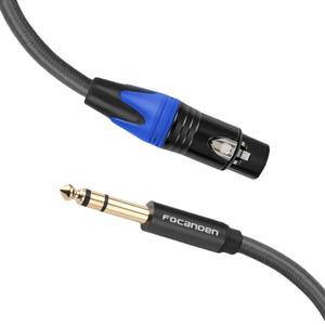 Cable de audio estéreo macho de 6,35 mm a XLR hembra chapado en oro para conexión de micrófono y amplificador. - Product Image 2