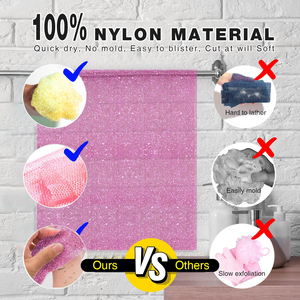Penjualan paling laris spons jaring Afrika pembersihan mendalam Eksfoliasi kualitas tinggi spons mandi perawatan kulit nilon lunak label pribadi - Product Image 2