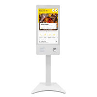 Mcdonalds KFC Wifi 32 pouces Machine de commande automatique à montage mural Machine à billets automatique avec POS et imprimante de billets