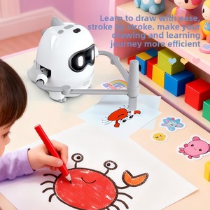 Robot da Disegno per <span class=keywords><strong>Bambini</strong></span> con Lettura di Carte a Induzione, Giocattolo Educativo Intelligente per <span class=keywords><strong>Bambini</strong></span> <span class=keywords><strong>3</strong></span>-6 <span class=keywords><strong>Anni</strong></span>, in PP/Tessuto Non Tessuto Colorato - Product Image 1