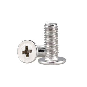 M1.6-M22 Flat Round Head Phillips Head <b>Screws</b>, Ultra Thin Super Low Flat Wafer Head <b>Screw</b> Bolt - Product Image 1