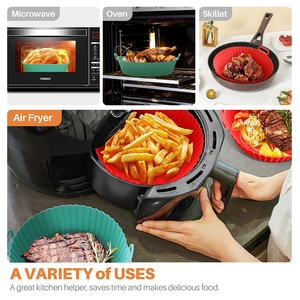 Revestimientos de silicona para freidoras de aire, para cestas de 4 a 7 QT, reemplazo de papel pergamino inflamable, bandeja de horno reutilizable - Product Image 5