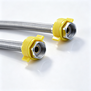 304 Stainless Steel <b>Braided</b> Kitchen Faucet Hose Hot Cold Water 1/2*1/2 Double Lock for Basin Faucet Premium Plumbing <b>Accessory</b> - Product Image 3
