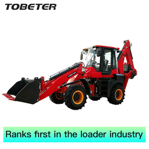 Tobeter 7600*2100*2900mm 6ton <strong>5</strong>.5ton Front End 3cx 4cx 4x4 Mini Wheel Backhoe <strong>Loader</strong> Small Manufacturer Machine Price - Product Image 1