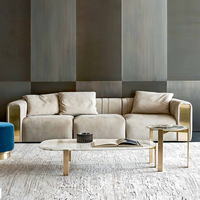 Canapé modulable extensible haut de gamme en tissu pour salon, style villa italienne, personnalisable pour hôtel de loisirs