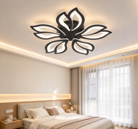 Plafonnier LED Moderne Nordique en Forme de Pétale IP44 6000K, Design Créatif Fleur, pour Chambre et Bureau, Stock Usine, Vente en Gros, Fournisseur Russie