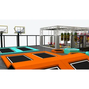 2022 indoor playground trampoline safety commercial hand ball indoor trampoline park