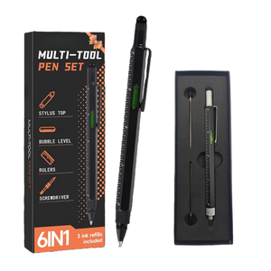 Bolígrafo Negro, Regalo Inteligente, Herramienta Multiusos 6 en 1, Herramienta Personalizada de Navidad, Herramienta de Bricolaje con Logotipo Personalizado, Muestra del Proveedor Original en Nuevo Diseño - Product Image 1