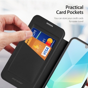 Pour Samsung Galaxy A16 4G / 5G <span class=keywords><strong>DUX</strong></span> <span class=keywords><strong>DUCIS</strong></span> <span class=keywords><strong>Skin</strong></span> X <span class=keywords><strong>Pro</strong></span> Series PC + TPU Phone Leather Case - Product Image 4