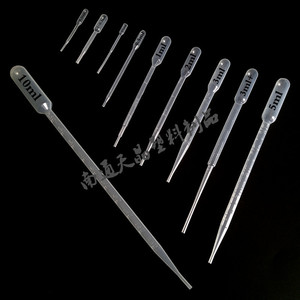 Compte-gouttes en plastique jetables gradués Tianjing 0,1 ml, 0,2 ml, 1 ml, 2 ml, 3 ml, 5 ml, 10 ml pour usage en laboratoire - Product Image 1