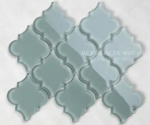 Lanterna arabesca unica residenziale Waterjet marmo pietra mosaico rotto piastrella in cristallo Backsplash cucina piastrella da parete prezzo