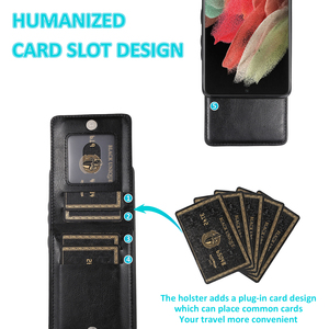 Cavalletto retrò portafoglio in pelle Flip custodia per cellulare custodia per scheda in pelle antiurto custodia per telefono per <span class=keywords><strong>Sansung</strong></span> A17 S25 S24 - Product Image 5