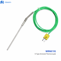 Thermocouple de type K WRNK-191, sonde Inconel 600 avec câble PTFE vert, capteur haute température OEM IP65