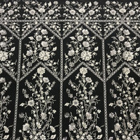 Tissu de broderie à paillettes cristal, perles lourdes en dentelle, pour robe de mariage,