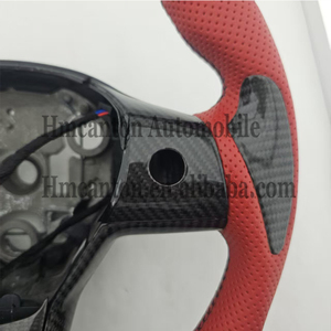 พวงมาลัยหนังคาร์บอนไฟเบอร์คุณภาพสูงแบบเจาะรู สำหรับรถยนต์เทสล่า รุ่น 3 และรุ่น Y ขายดี - Product Image 5