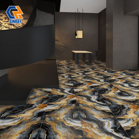 Carreaux de sol intérieurs imitation pierre en porcelaine – Modernes, antibactériens, brillants, avec bordures antidérapantes, résistants aux acides et à l'usure pour toutes pièces