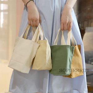 Custom Logo Coin <b>Purse</b> <b>Cute</b> Mini Blank Change <b>Purse</b> Shopping Cotton Canvas Small Tote Bags High Quality Colorful Handbags - Product Image 6