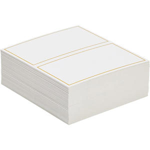 Biglietti con nome in bianco bordo in lamina d'oro posti riservati carte tenda segnaposto per la tavola per la cerimonia nuziale Baby Shower - Product Image 4