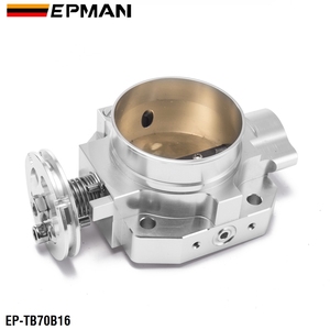 ชุดอัพเกรดลิ้นปีกผีเสื้ออะลูมิเนียม EPMAN ขนาด 70 มม. สีเงิน สำหรับ <span class=keywords><strong>Honda</strong></span> <span class=keywords><strong>Civic</strong></span> Acura Integra B16 B18 ท่อร่วมไอดี EP-TB70B16 - Product Image 3