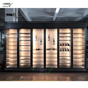 Mewah kaca ganda restoran layak anggur gudang termoelektrik kulkas pengatur suhu untuk anggur merah wiski - Product Image 1