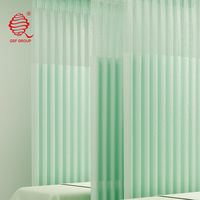 Rideau de cabine médicale |   Paravent d'intimité ignifuge pour hôpital, en tissu tissé 100 % polyester épais, teint, effet ombré QSF