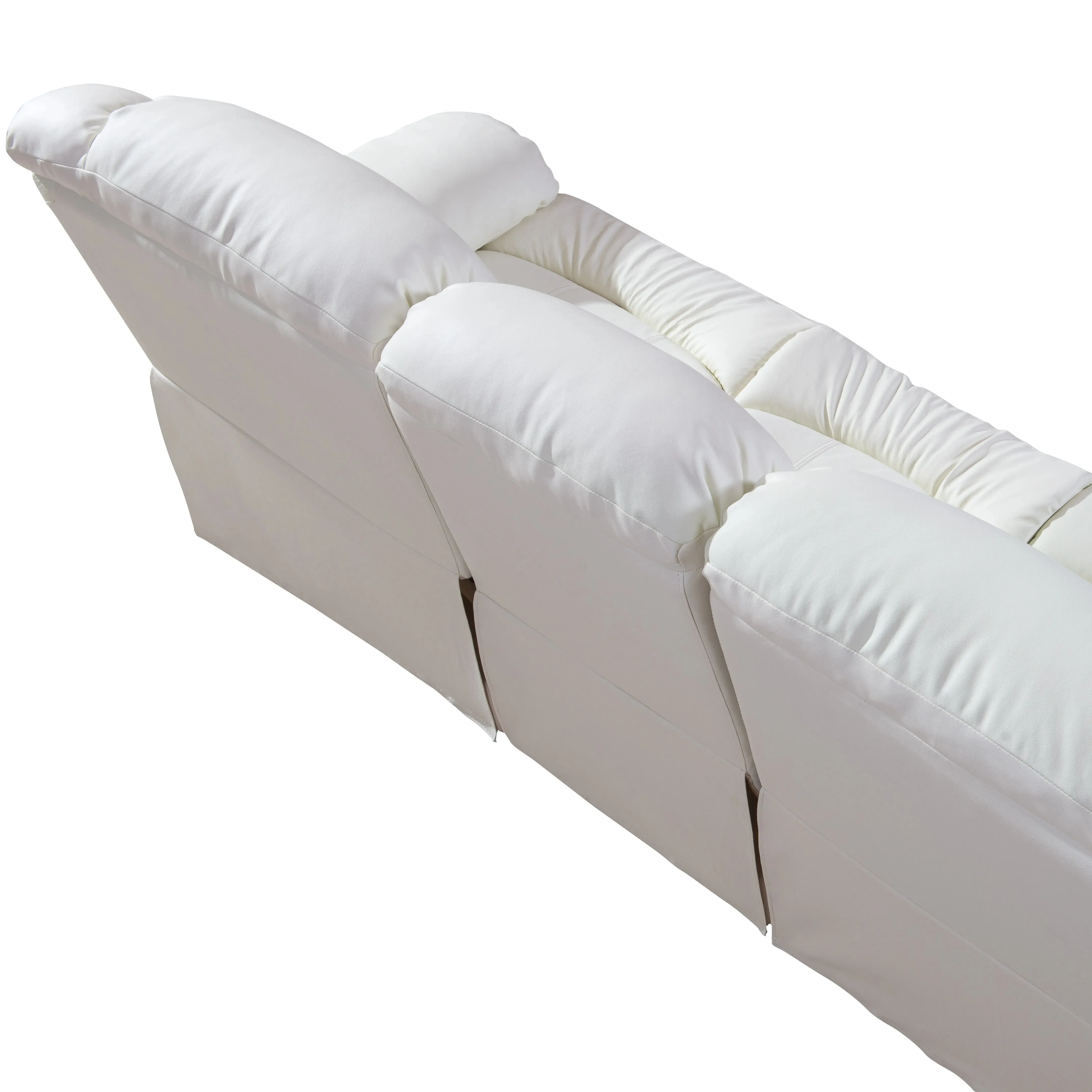 Divano divano 2024 contemporaneo a buon mercato in pelle bianca a forma di U divano componibile divano componibile