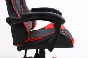 Fauteuil de <span class=keywords><strong>Gaming</strong></span> Pivotant en Cuir PU Noir et <span class=keywords><strong>Rouge</strong></span> pour la Maison et le Bureau, Vente en Gros - Product Image 6