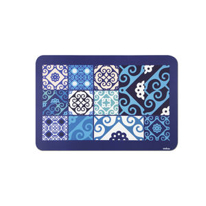 Set di 6 tovagliette Excelsa in plastica blu maiolica 43x29 cm, rettangolari, geometriche, stile mediterraneo, riutilizzabili - Product Image 2