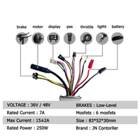 Kit de conversion de vélo électrique VTT à assistance au pédalage UKC1 36V 48V 250W, moteur de moyeu de roue arrière, 16-29 700CC
