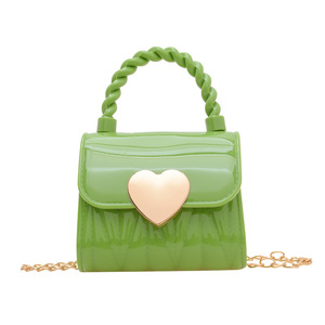 Nuovo stile coreano carino borsa per bambini alla <span class=keywords><strong>moda</strong></span> borsa per ragazze in gelatina Mini borse in PVC elegante borsa a forma di cuore - Product Image 3
